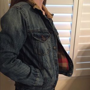 Eddie Bauer Denim Jacket with Corduroy Collar